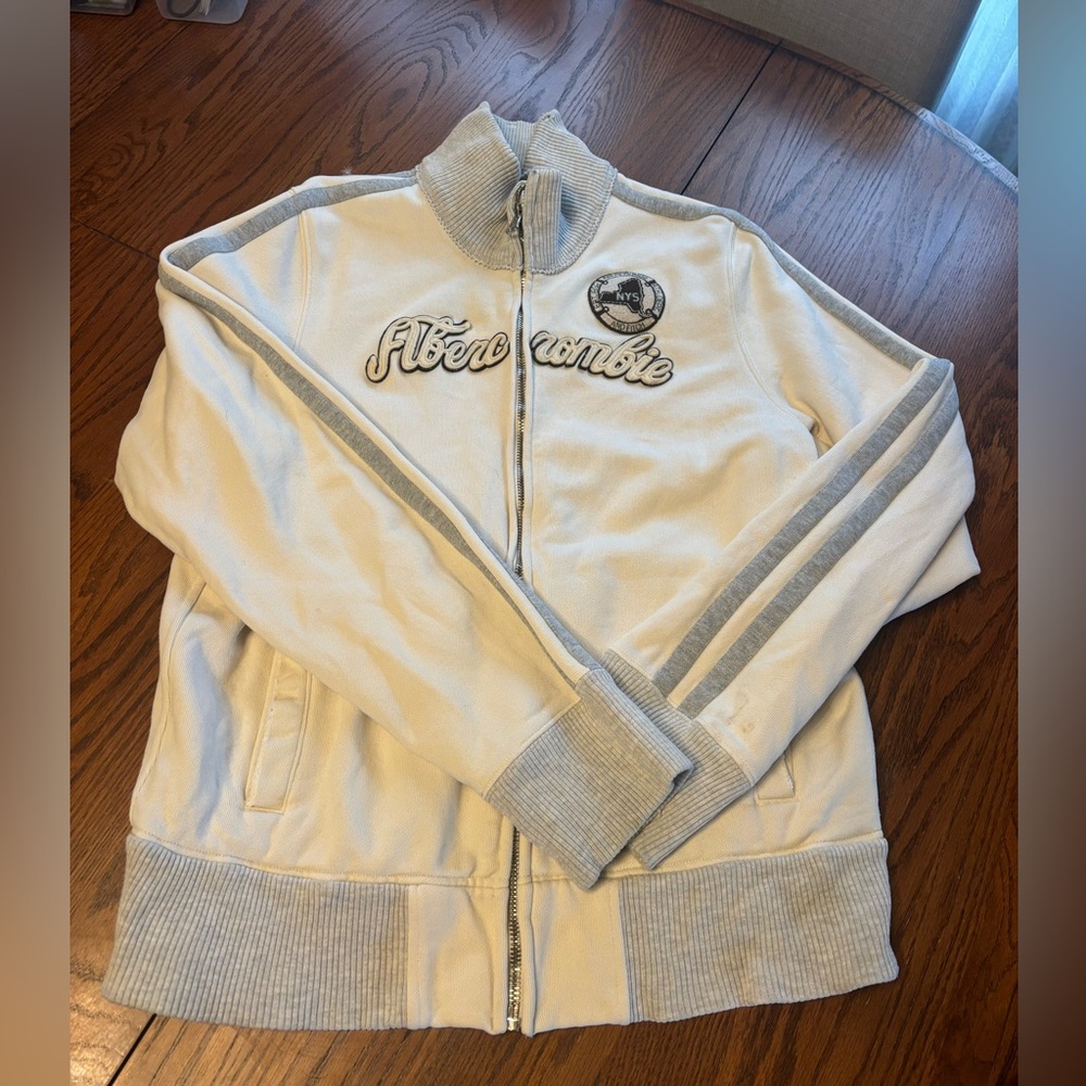 VTG Y2K Abercrombie & fitch men's XL heavyweight jacket distressed logo